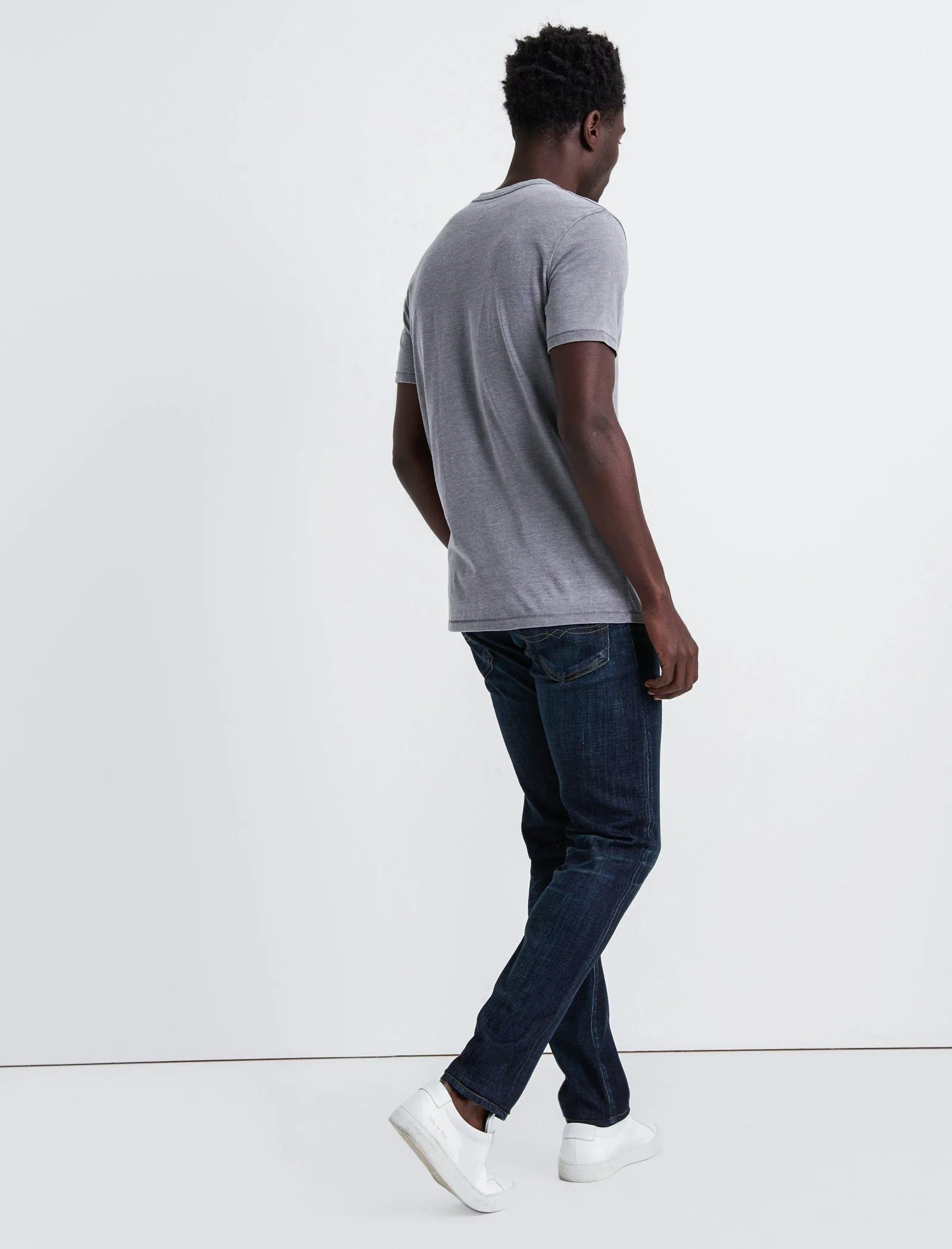 Lucky Brand Mens Venice Burnout V-Neck Tee.