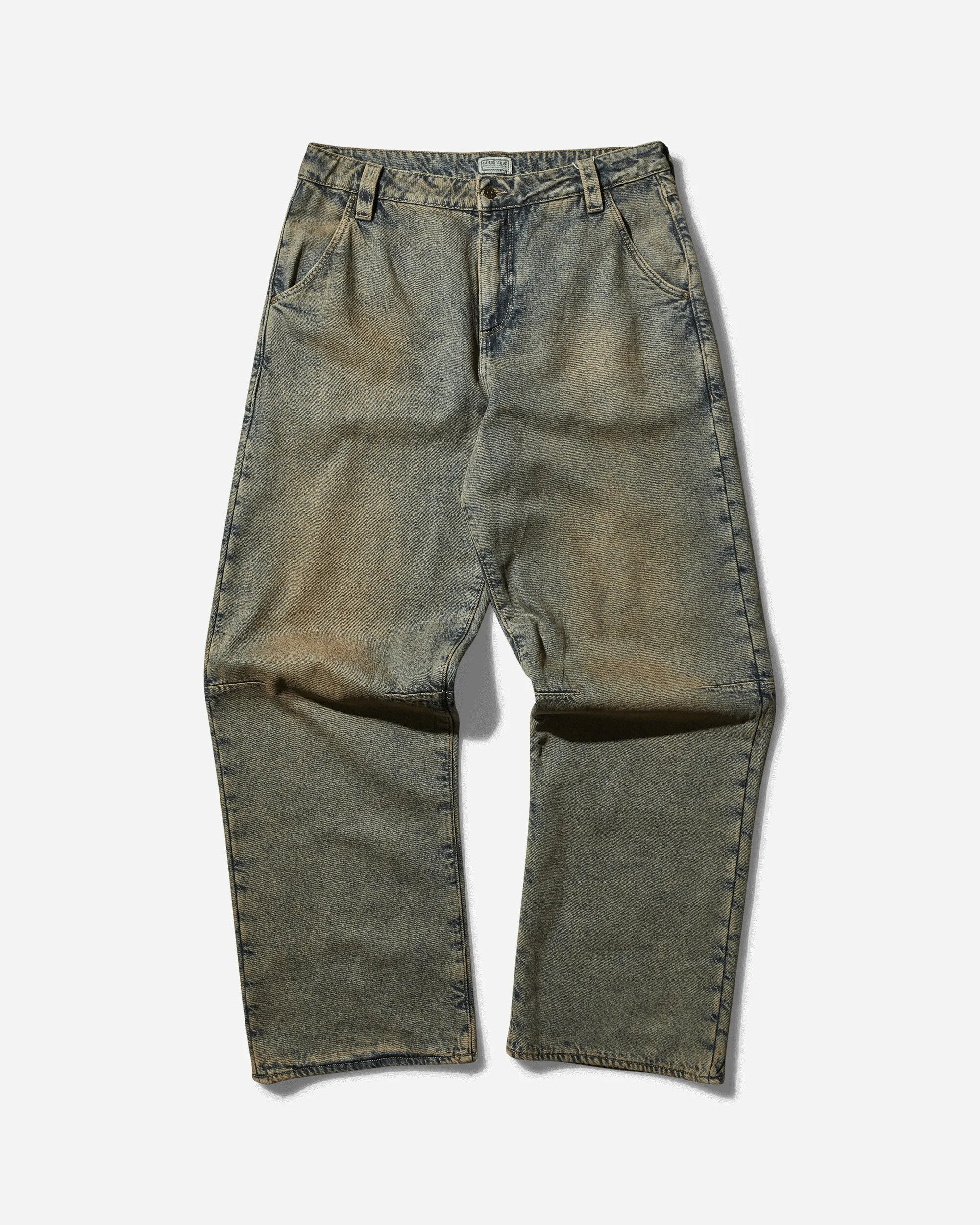 Men's Relaxed Flannel Pants Coated Heavy Stone Washed