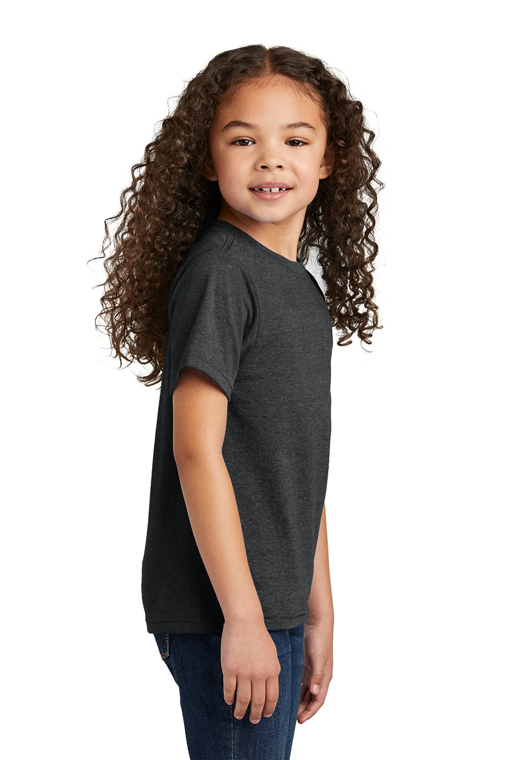 Port & Company Youth Short Sleeve Crewneck T-Shirt - Heather Black