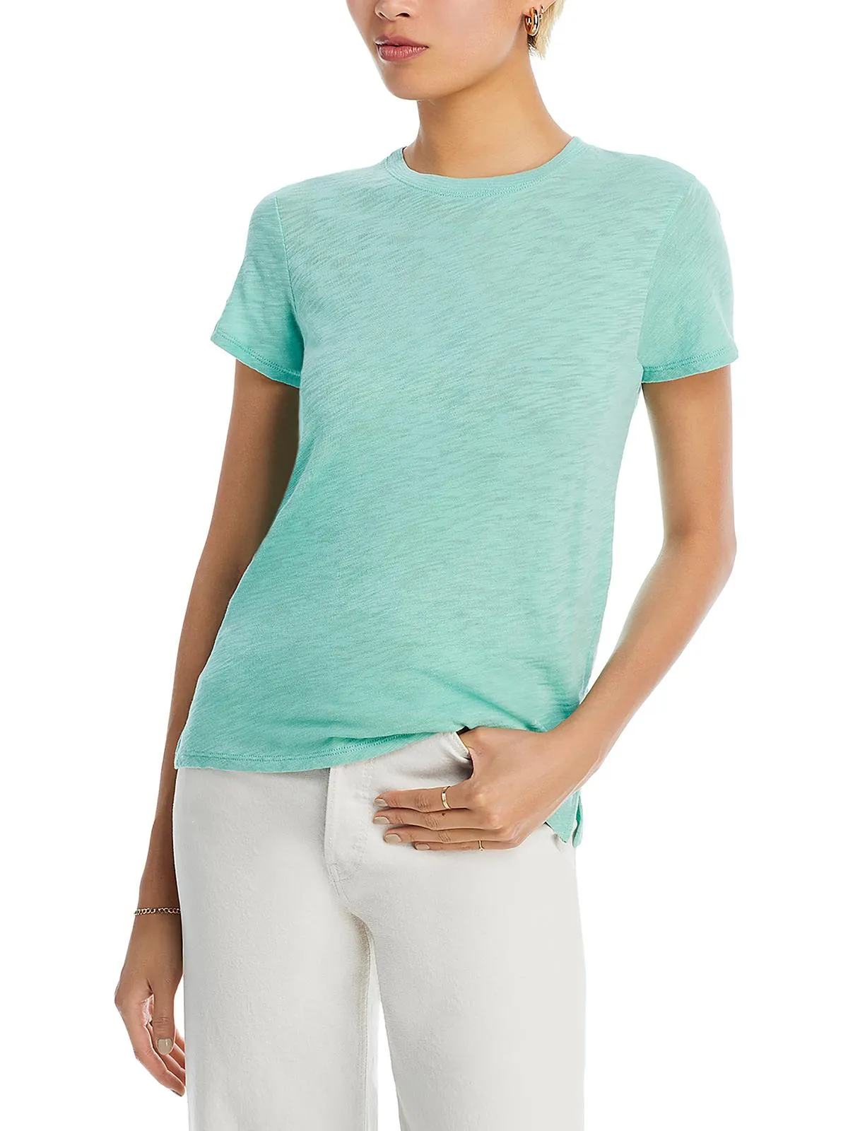 Womens Striped Crewneck T-Shirt